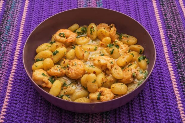 gnocchi scampi e zucchine