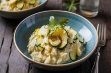 Risotto al limone e zucchine