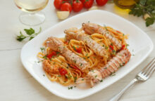 Spaghetti con le canocchie