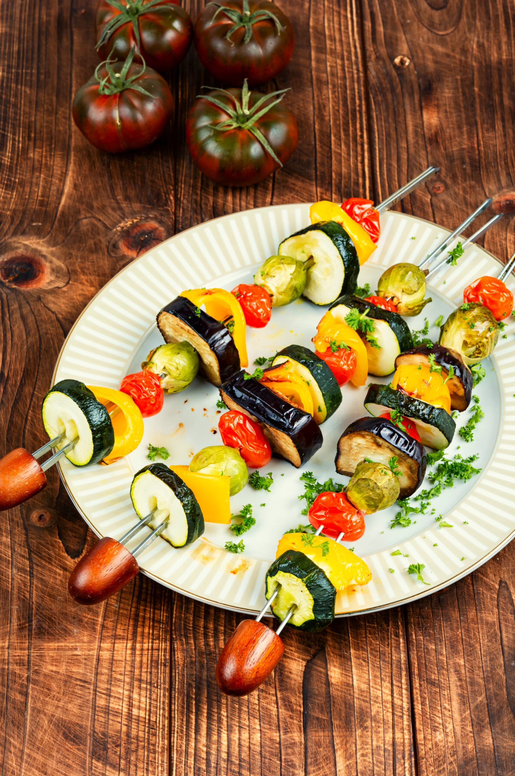 spiedini di verdure alla griglia