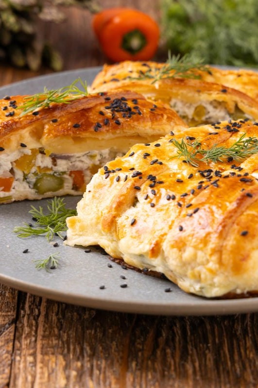 strudel di verdure e formaggio