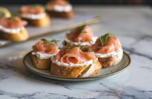 Bruschette con salmone