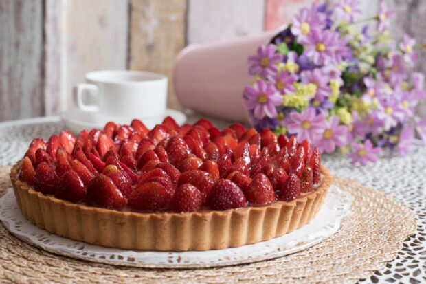 crostata fragole e crema pasticcera
