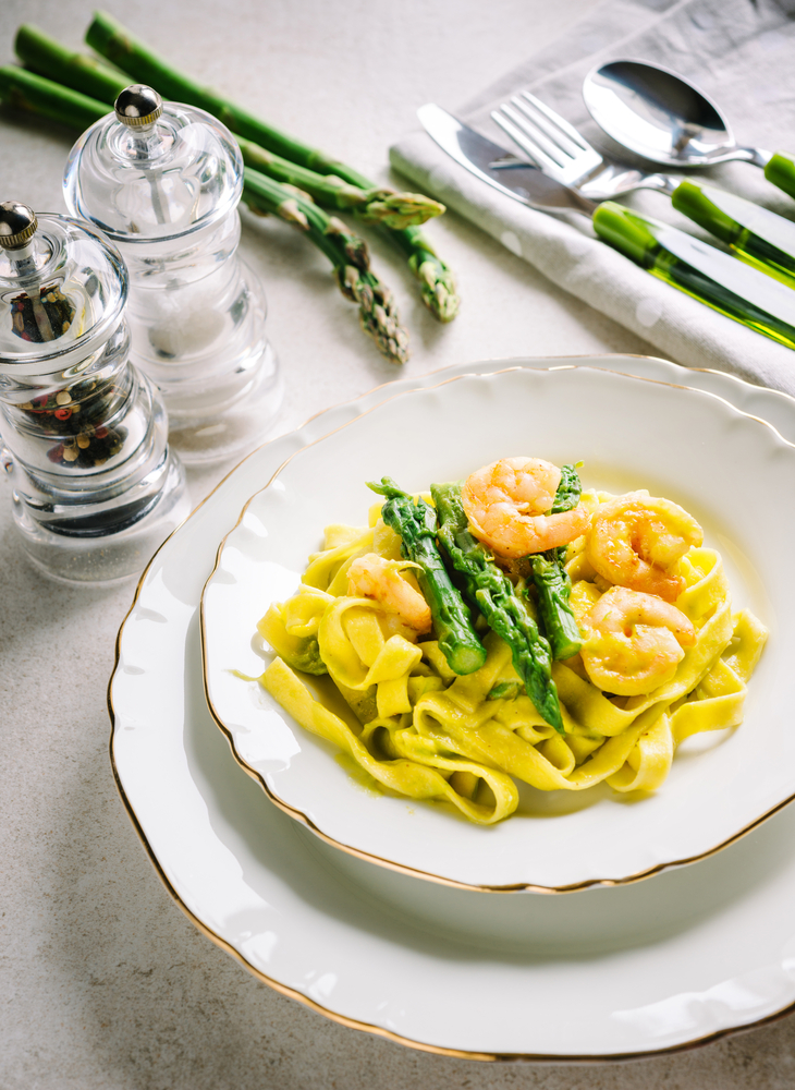 Pasta asparagi e gamberetti, ricetta