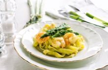 Pasta asparagi e gamberetti