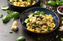 Pasta con triglie e zucchine