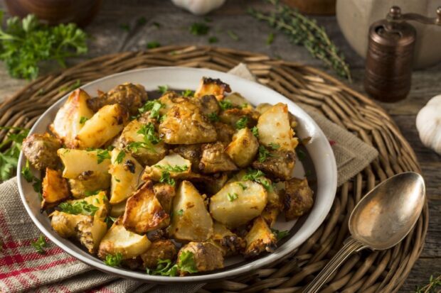 Patate e carciofi al forno