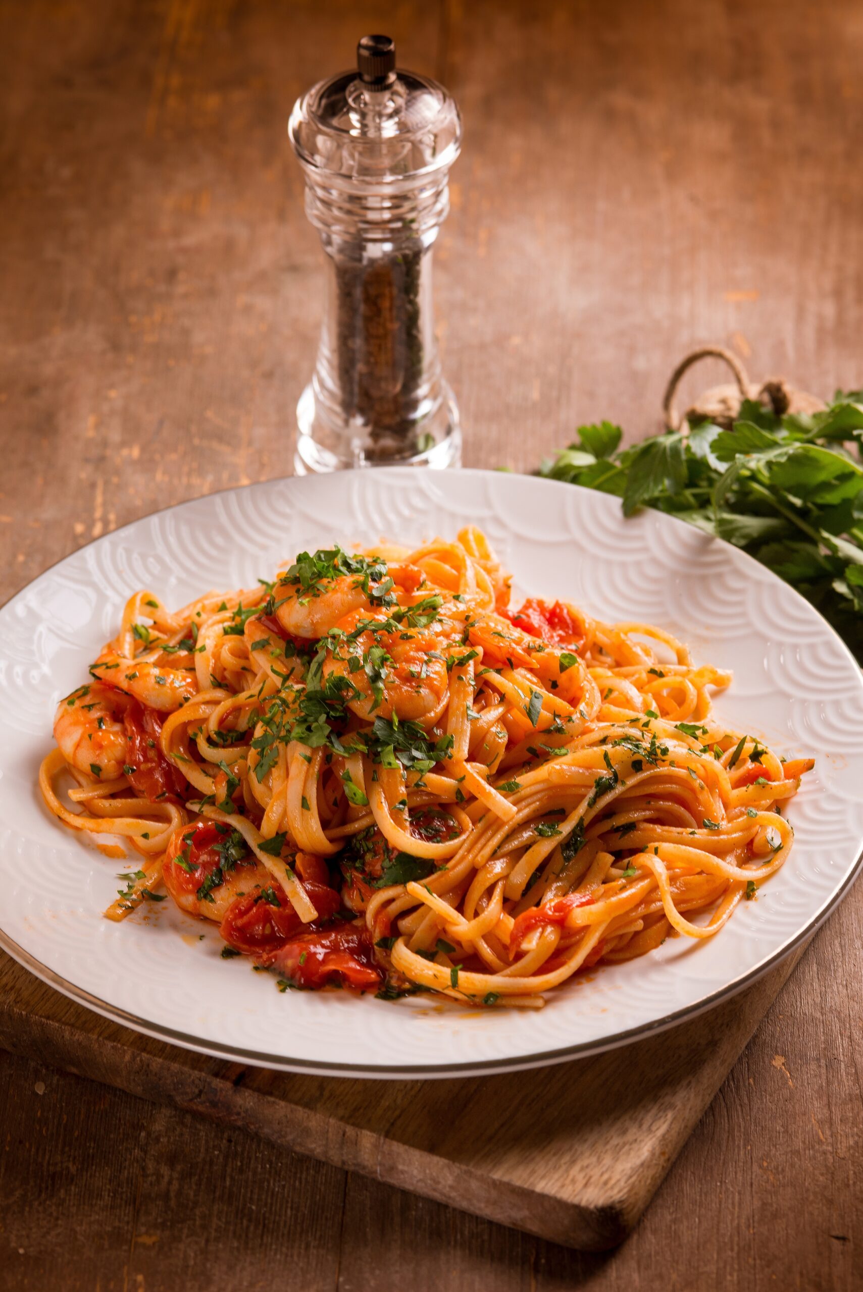 pasta mazzancolle pomodorini
