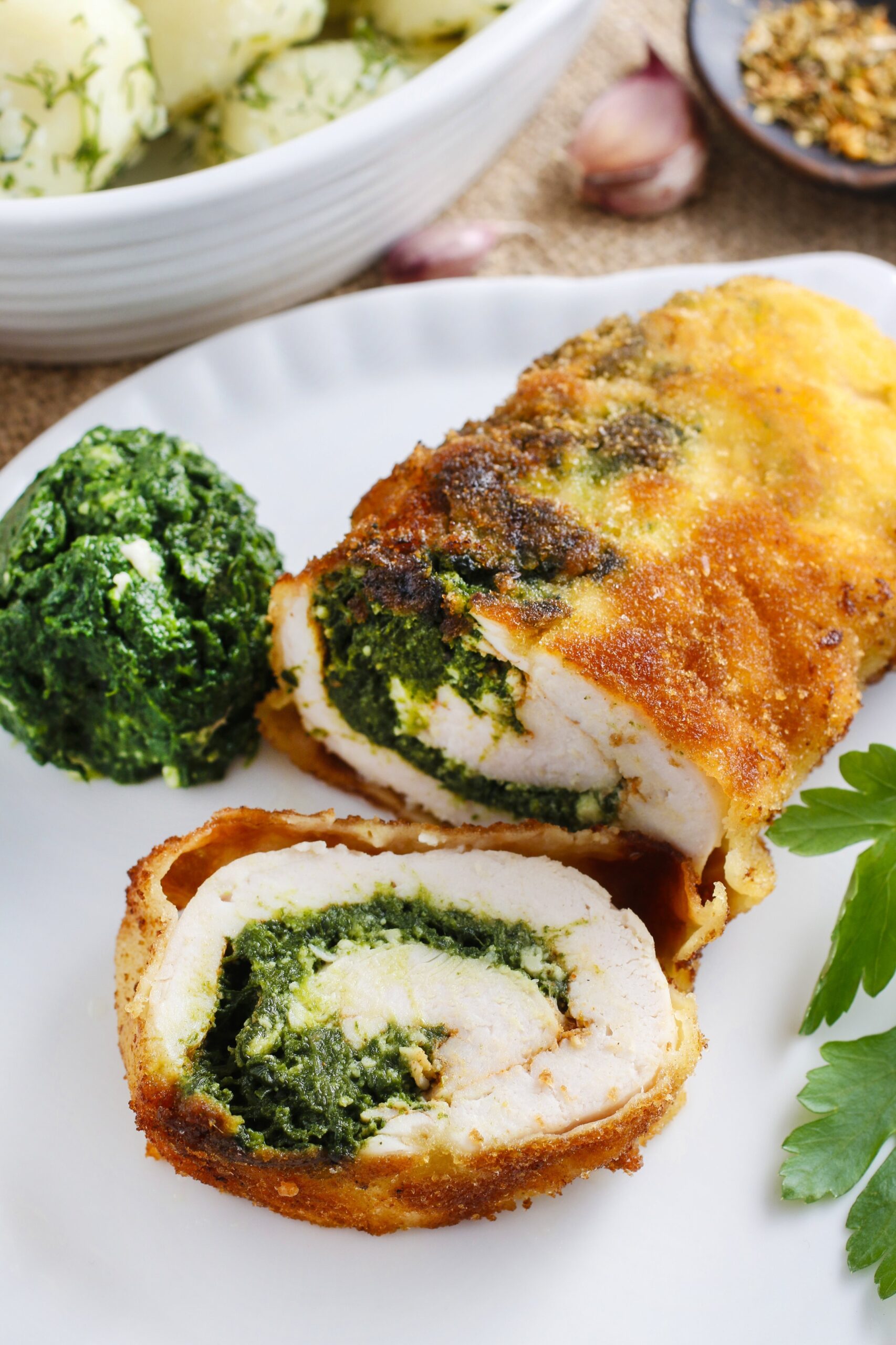 polpettone spinaci provola