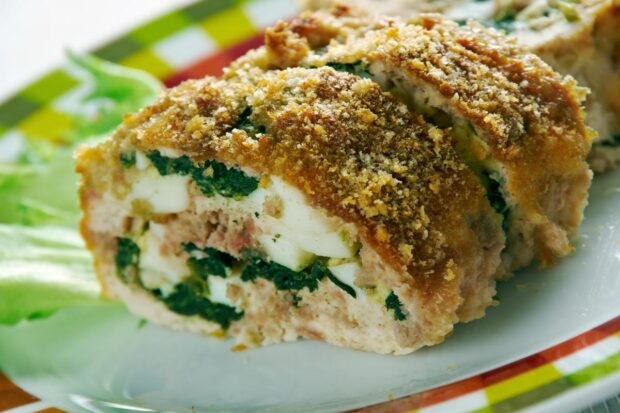 polpettone spinaci e provola