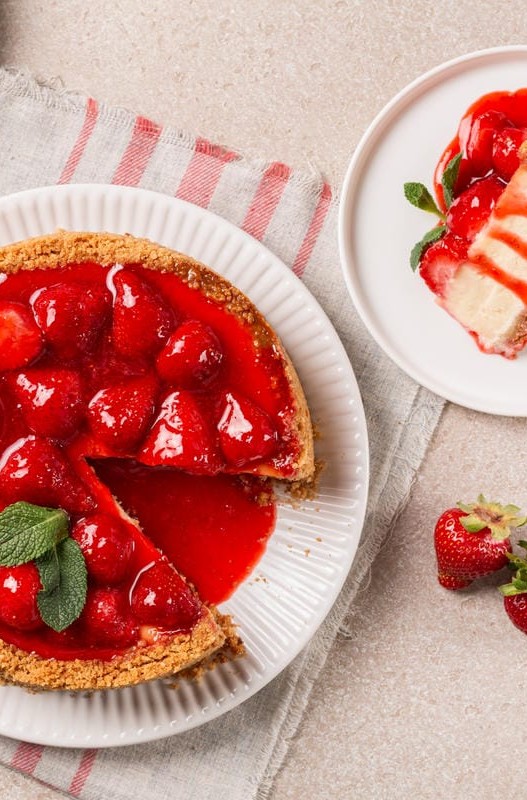 cheesecake alle fragole senza cottura