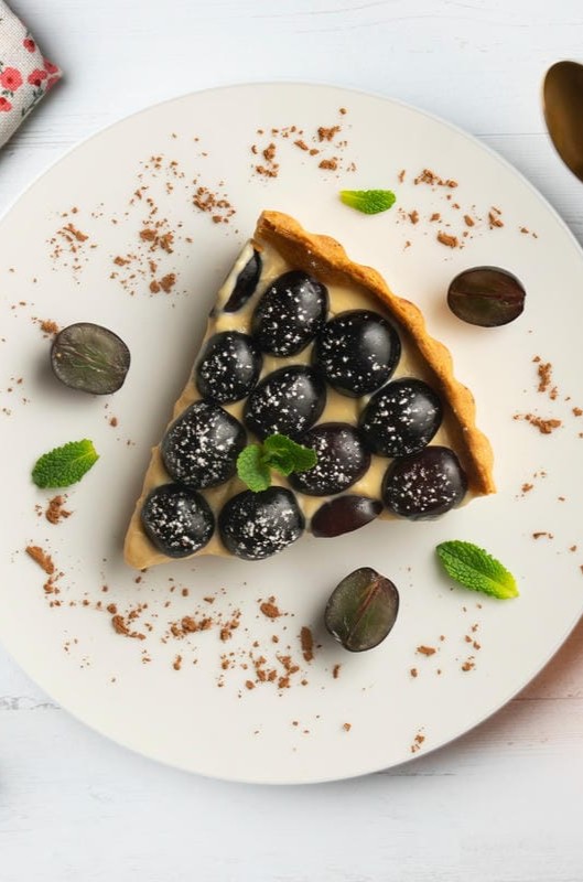 crostata uva e noci