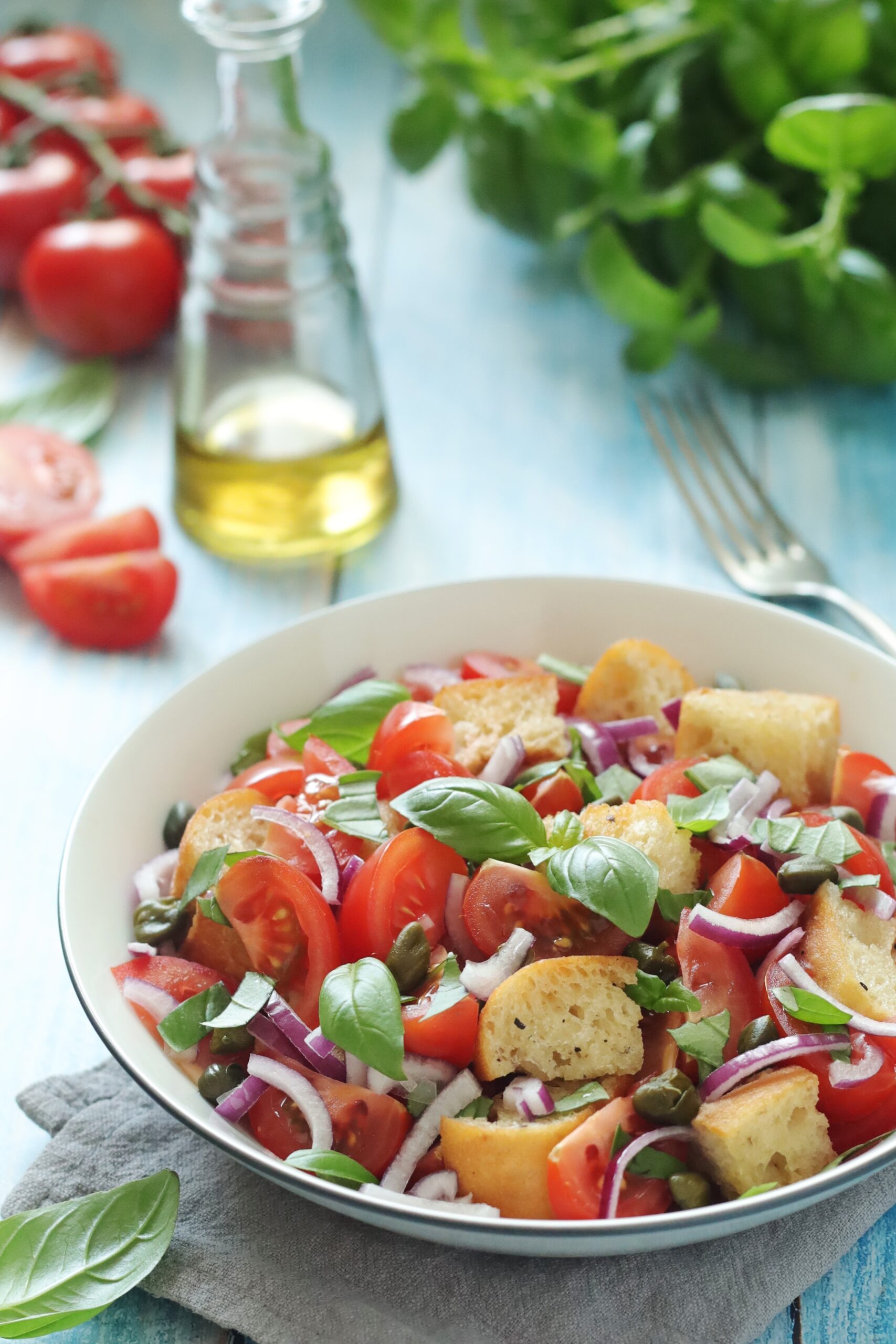 panzanella con alici fresche