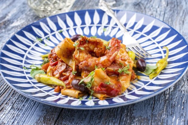 Pasta gamberi e pomodorini