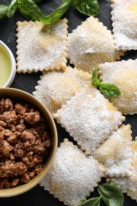 ravioli ripieni di carne