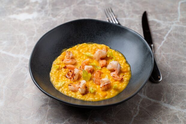 Risotto con mazzancolle