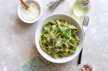 Tagliatelle al pesto di scarola