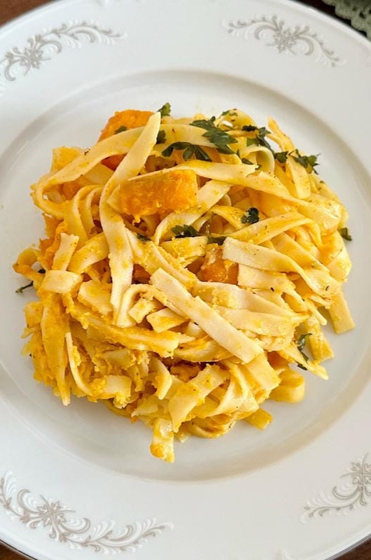 pasta zucca e prosciutto crudo